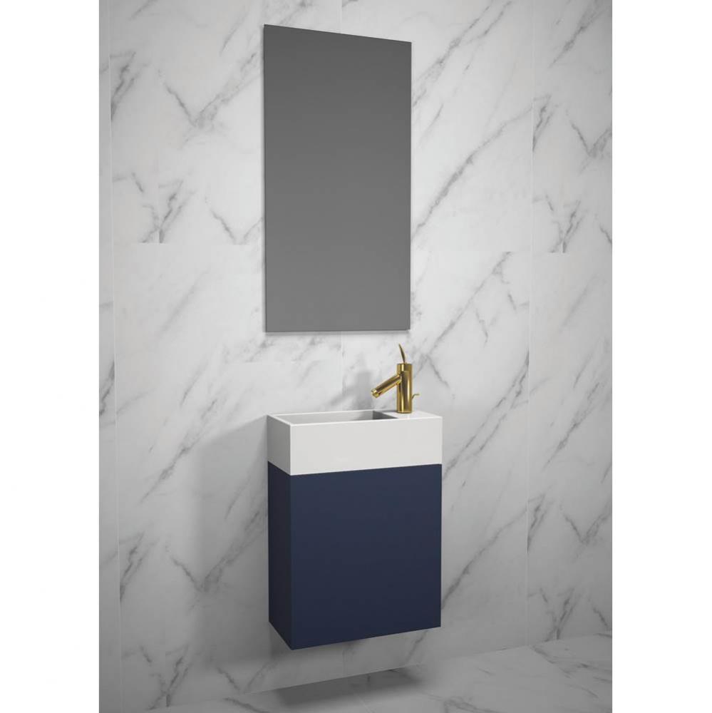 Petite 19'', Wall Hung Vanity Cabinet, Sapphire