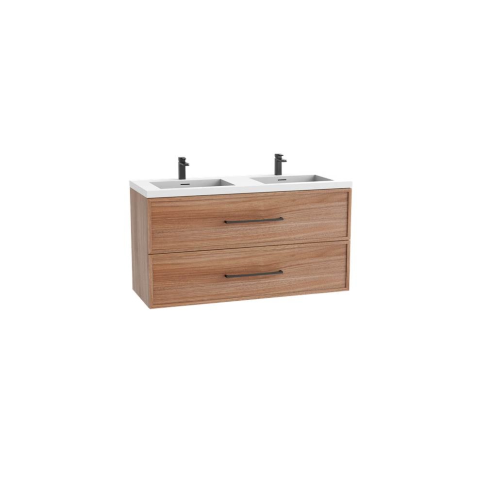 Apex 48D'' Wall hung  Vanity Cabinet in Natural Walnut Finish/HW: No Handle