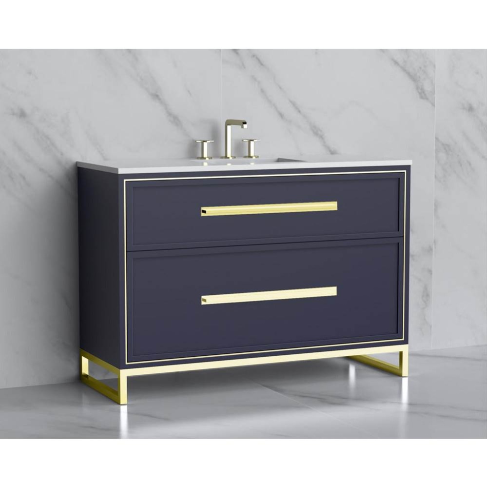 Profile SE 48C'' Free standing Vanity Cabinet in Sapphire/HW: Polished Chrome(PC)