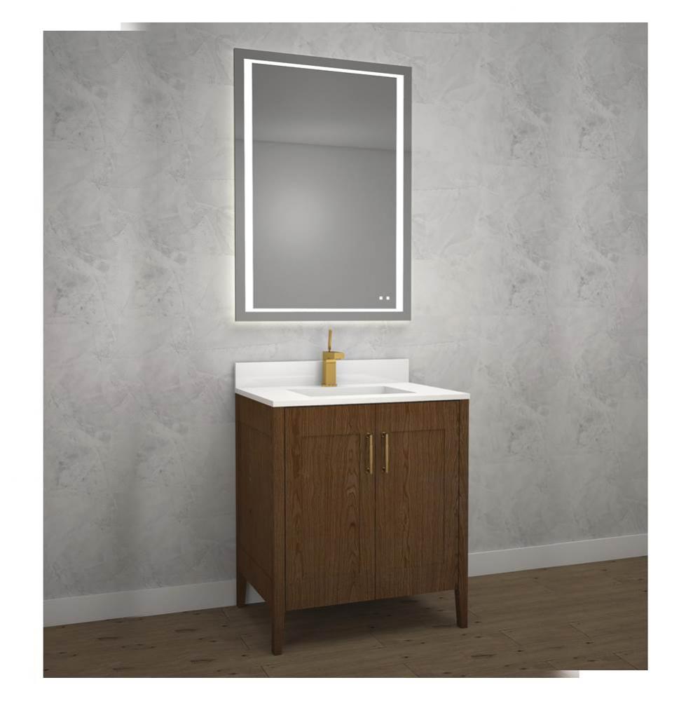 Encore 24'' Free Standing Vanity Brandy/HW: Polished Chrome(PC)