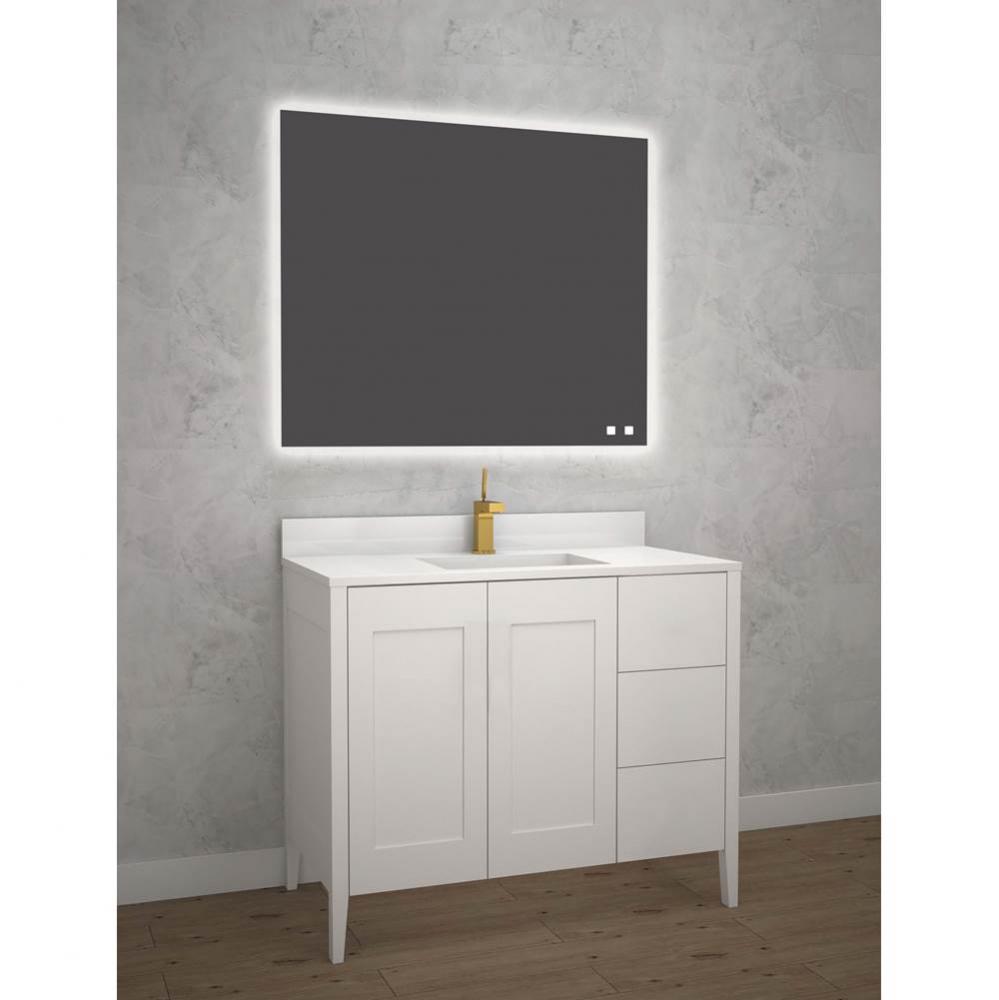 Encore 42'' Free Standing Vanity White - No Handles