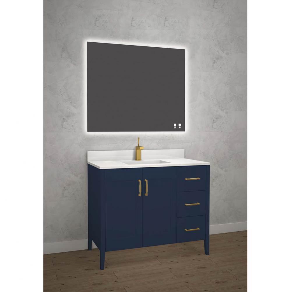 Encore 42'' Free standing Vanity Sapphire/HW: Polished Chrome(PC)