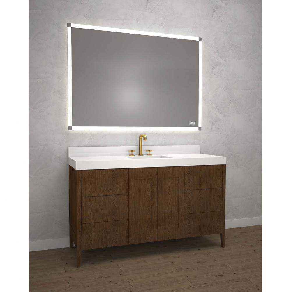 Encore 60C'' Free Standing Vanity Brandy - No Handles