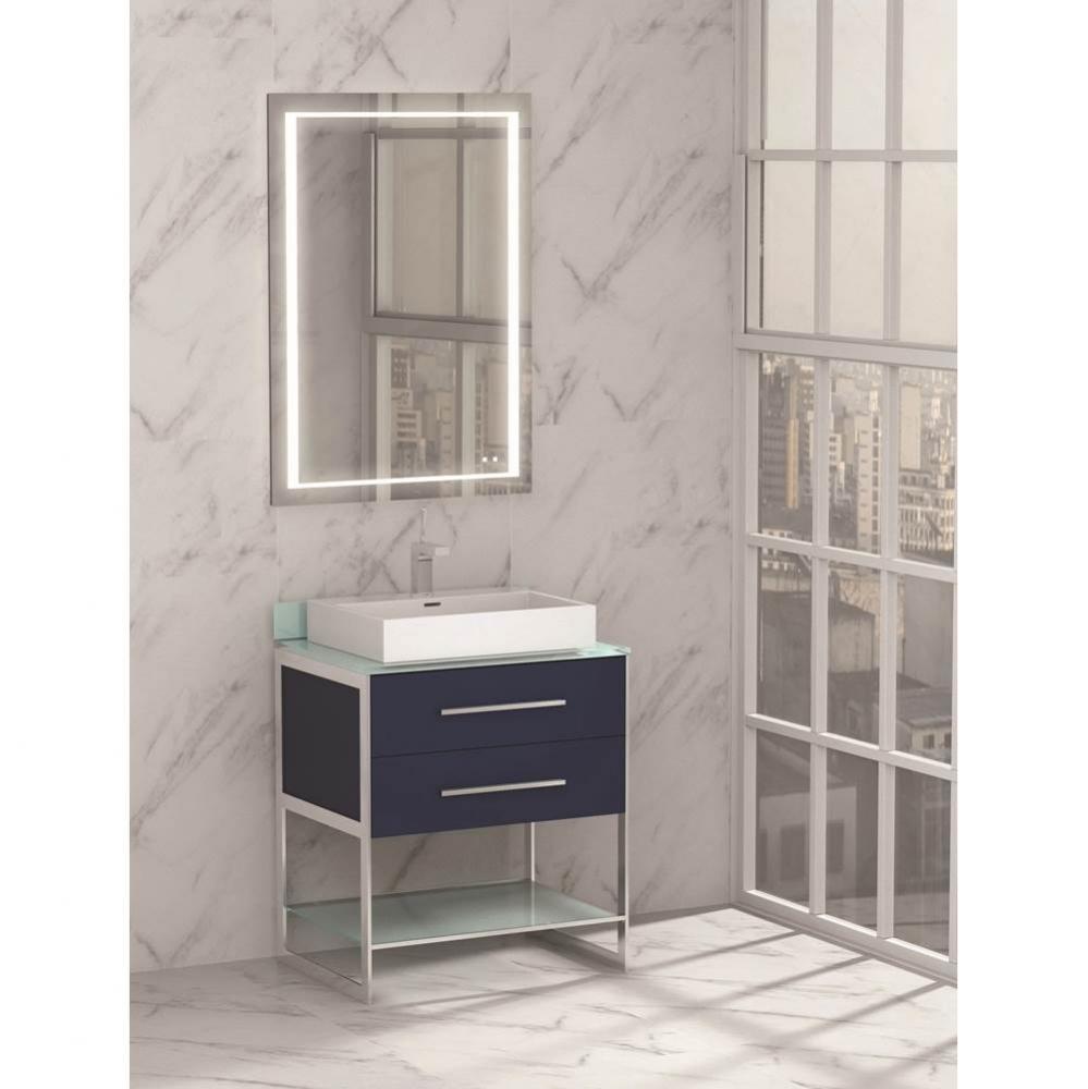 Silhouette 30'' Free Standing Vanity Sapphire/HW: Polished Chrome(PC)