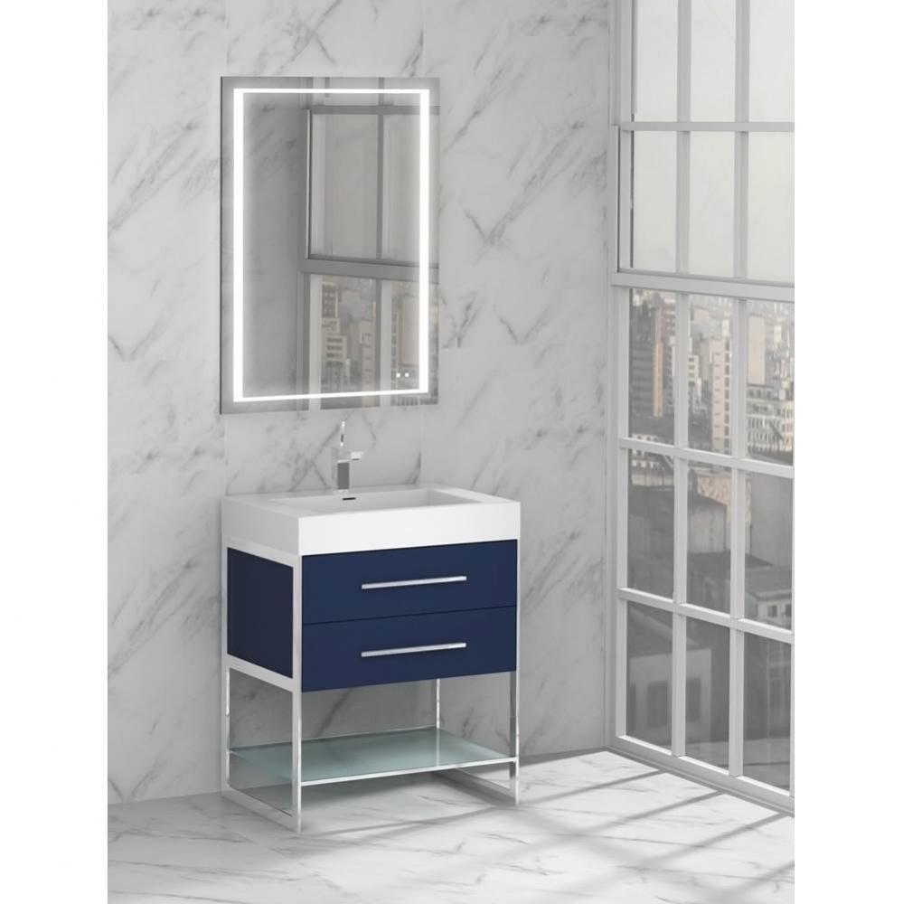 Silhouette 24'' Free Standing Vanity Sapphire/HW: Polished Chrome(PC)