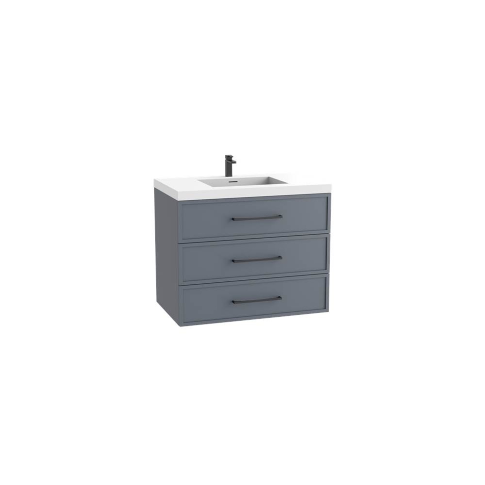 Legend 36'' Wall hung Vanity Cabinet Studio Grey Finish/HW: No Handles