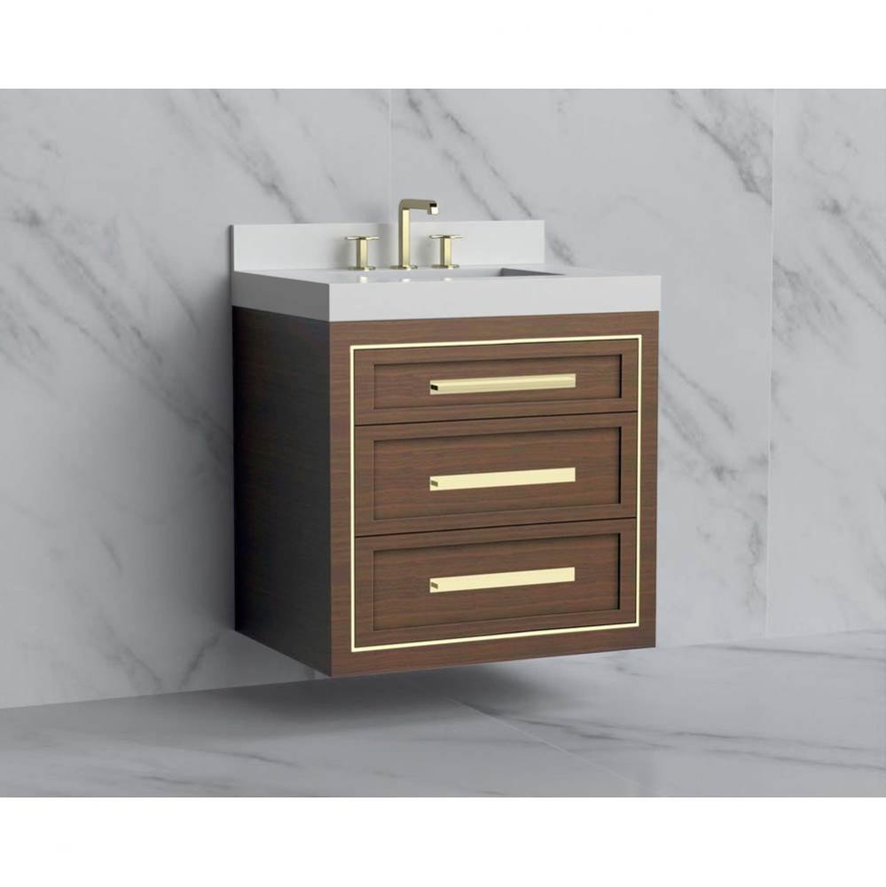 Renaissance 30'' Wall hung Vanity Cabinet in Sapphire/HW: Handles Matte Black(MB)