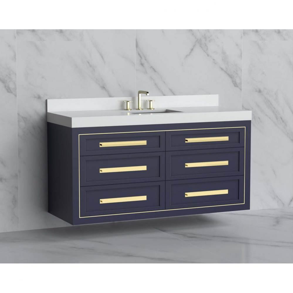 Madeli Renaissance 60C'' Wall hung Vanity Cabinet in Sapphire/HW: Handles Polished Nicke
