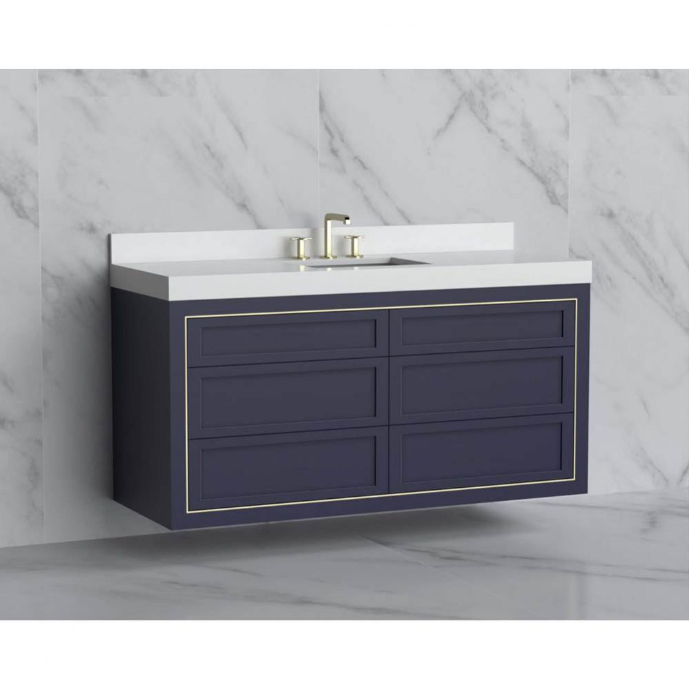 Madeli Renaissance 60C'' Wall hung Vanity Cabinet in Sapphire - No Handles - Inlay in Ma