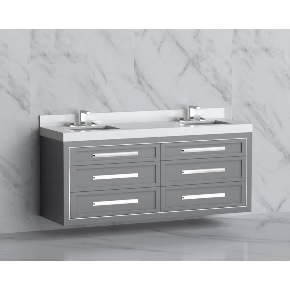 Madeli Renaissance 72'' Wall hung Vanity Cabinet in  Studio Grey/HW: Handles Brushed Nic