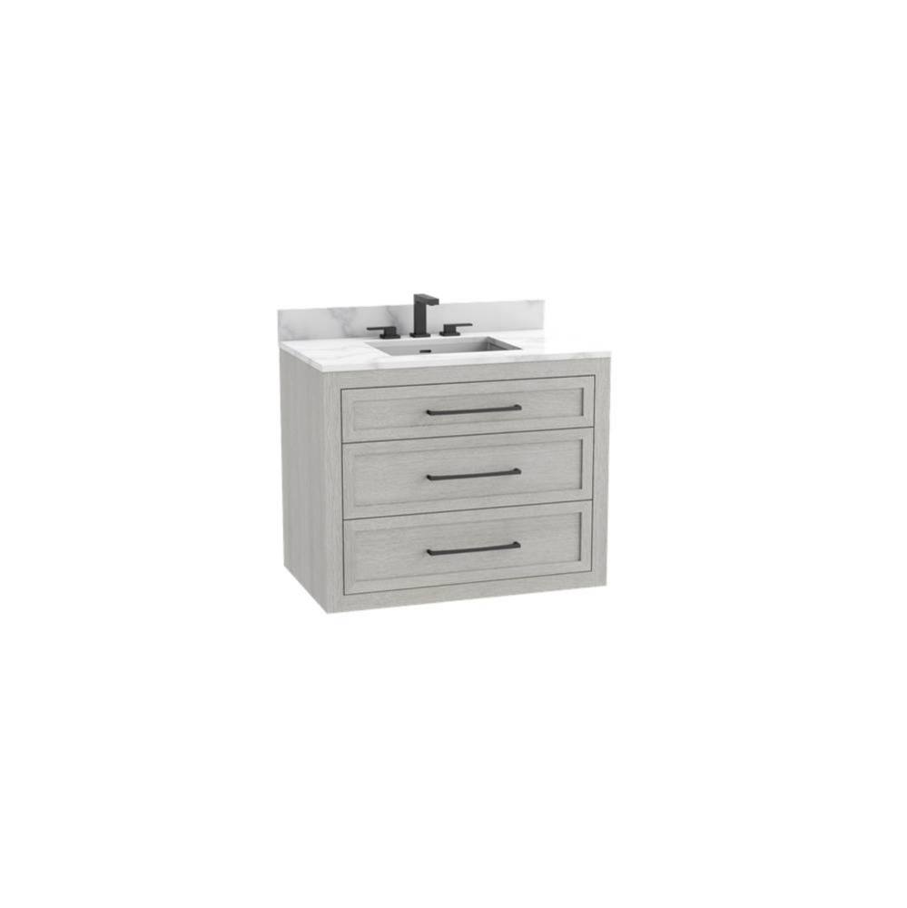 Renaissance SE 48C'' Wall hung Vanity Cabinet in Coastal Grey/HW: Handles Polished Chrom