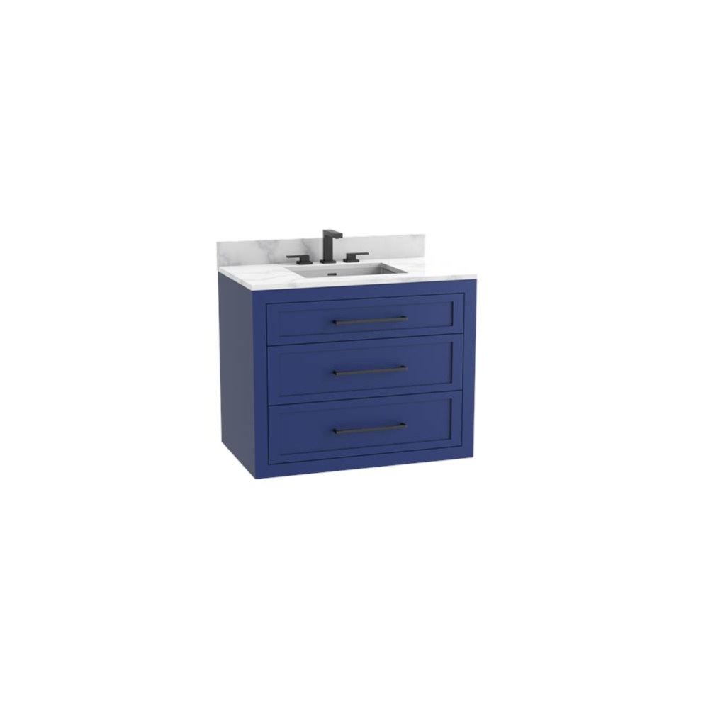 Renaissance SE 48C'' Wall hung Vanity Cabinet in Sapphire - No Handles
