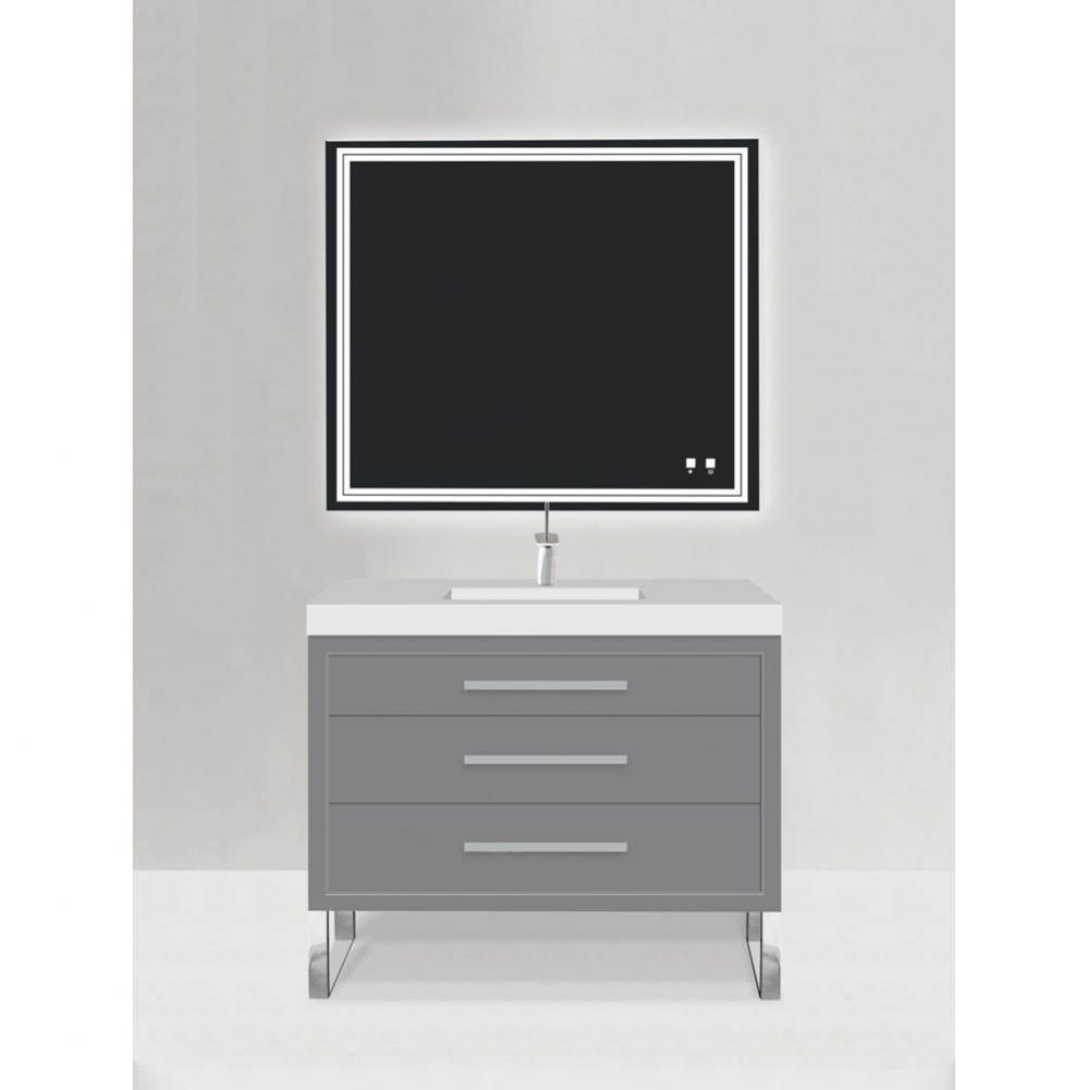 Estate 48C'' Free Standing Vanity Cabinet in Studio Grey/HW: Polished Chrome(PC)
