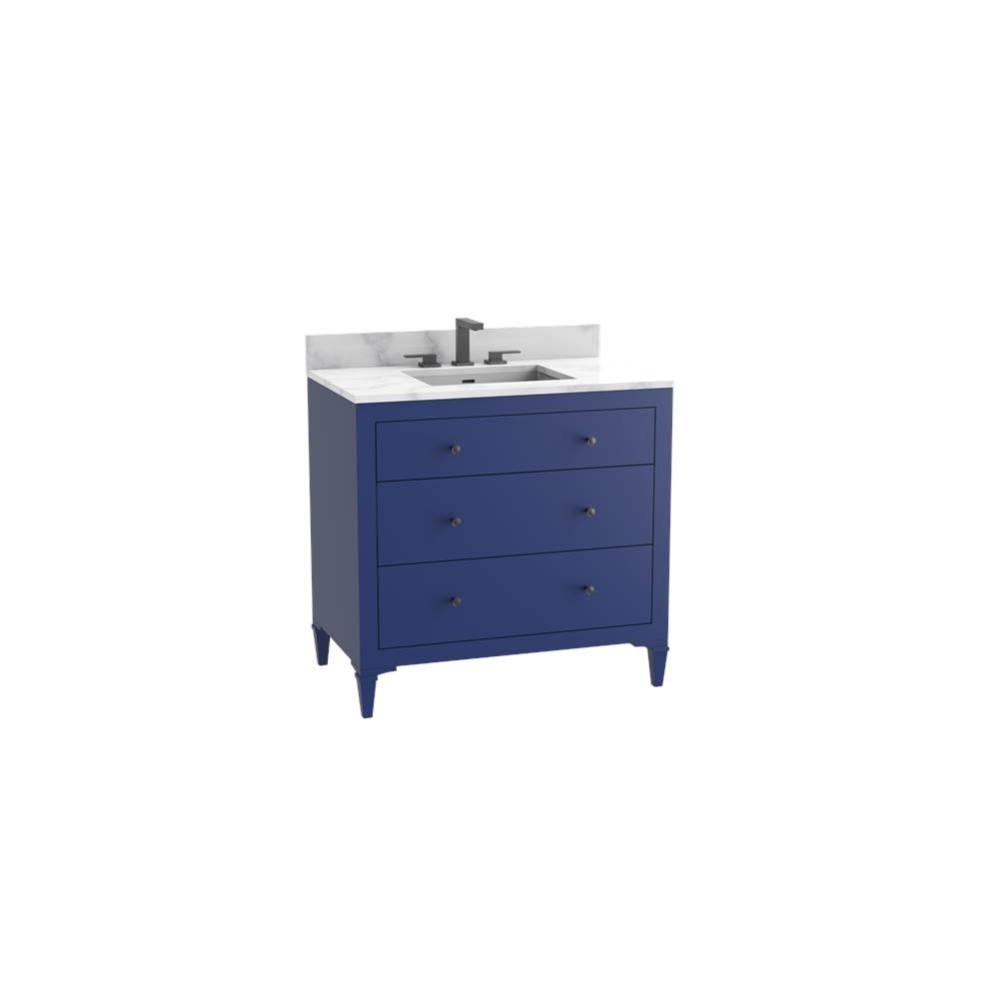 Legacy 48C'' Free standing Vanity Cabinet in Sapphire/HW: Polished Chrome(PC)