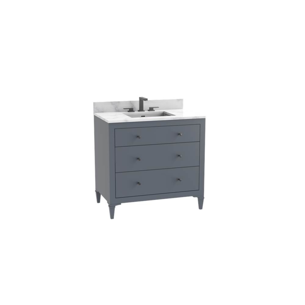 Legacy 48C'' Free standing Vanity Cabinet in Studio Grey/HW: Polished Chrome(PC)