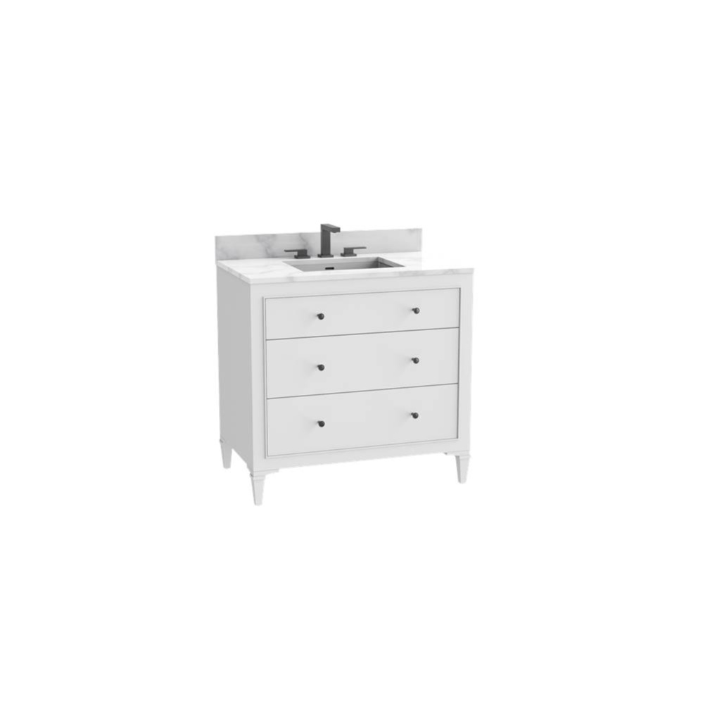 Classique 48C'' Free standing Vanity Cabinet in White/HW: Polished Chrome(PC)