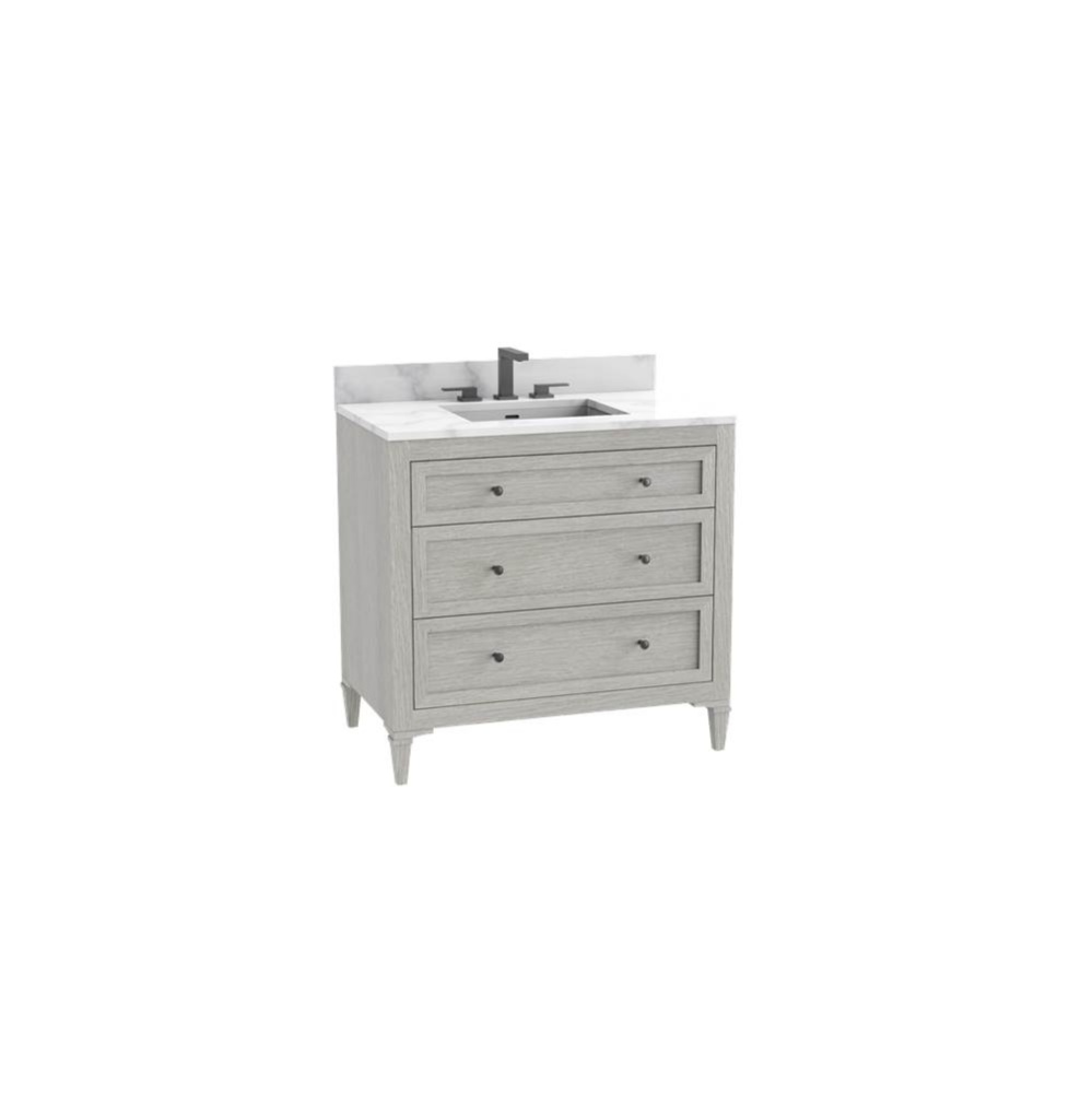 Heirloom 42'' Free standing Vanity Cabinet in Coastal Grey/HW: No Handles