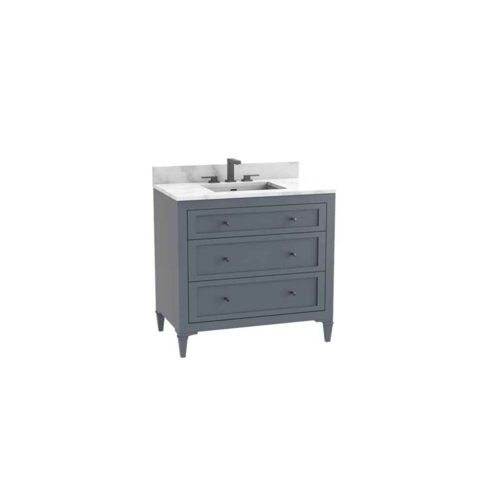 Heirloom 42'' Free standing Vanity Cabinet in Studio Grey/HW: Polished Chrome(PC)
