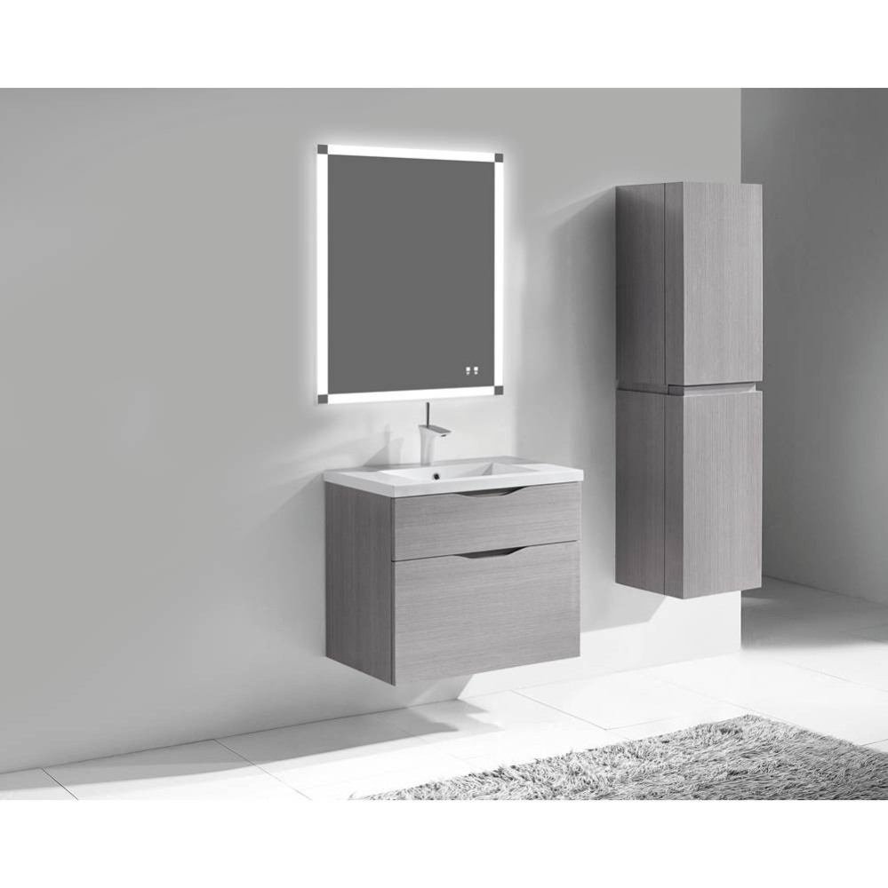 Bolano 30'' Wall hung Vanity Cabinet Ash Grey Finish