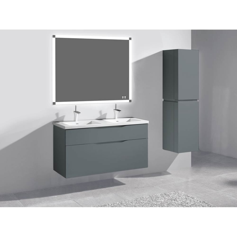Bolano 48D'' Wall hung Vanity Cabinet Studio Grey Finish