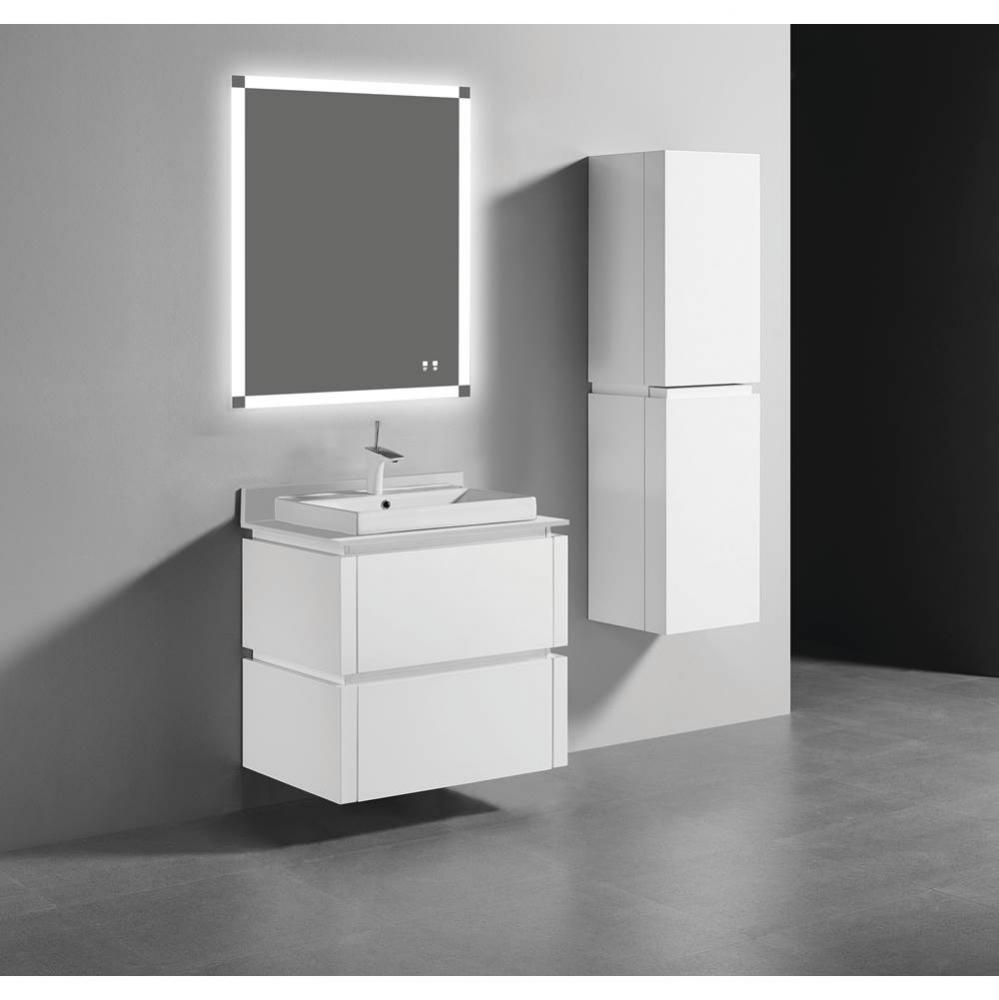 Cube 30'' Wall hung  Vanity Cabinet in White