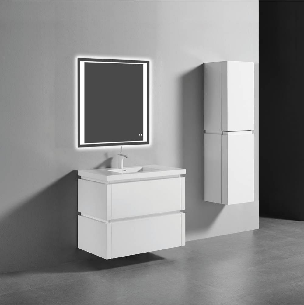 Cube 36'' Wall hung  Vanity Cabinet in White