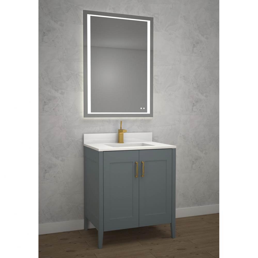 Encore 24'' Free Standing Vanity Studio Grey/HW: Polished Chrome(PC)