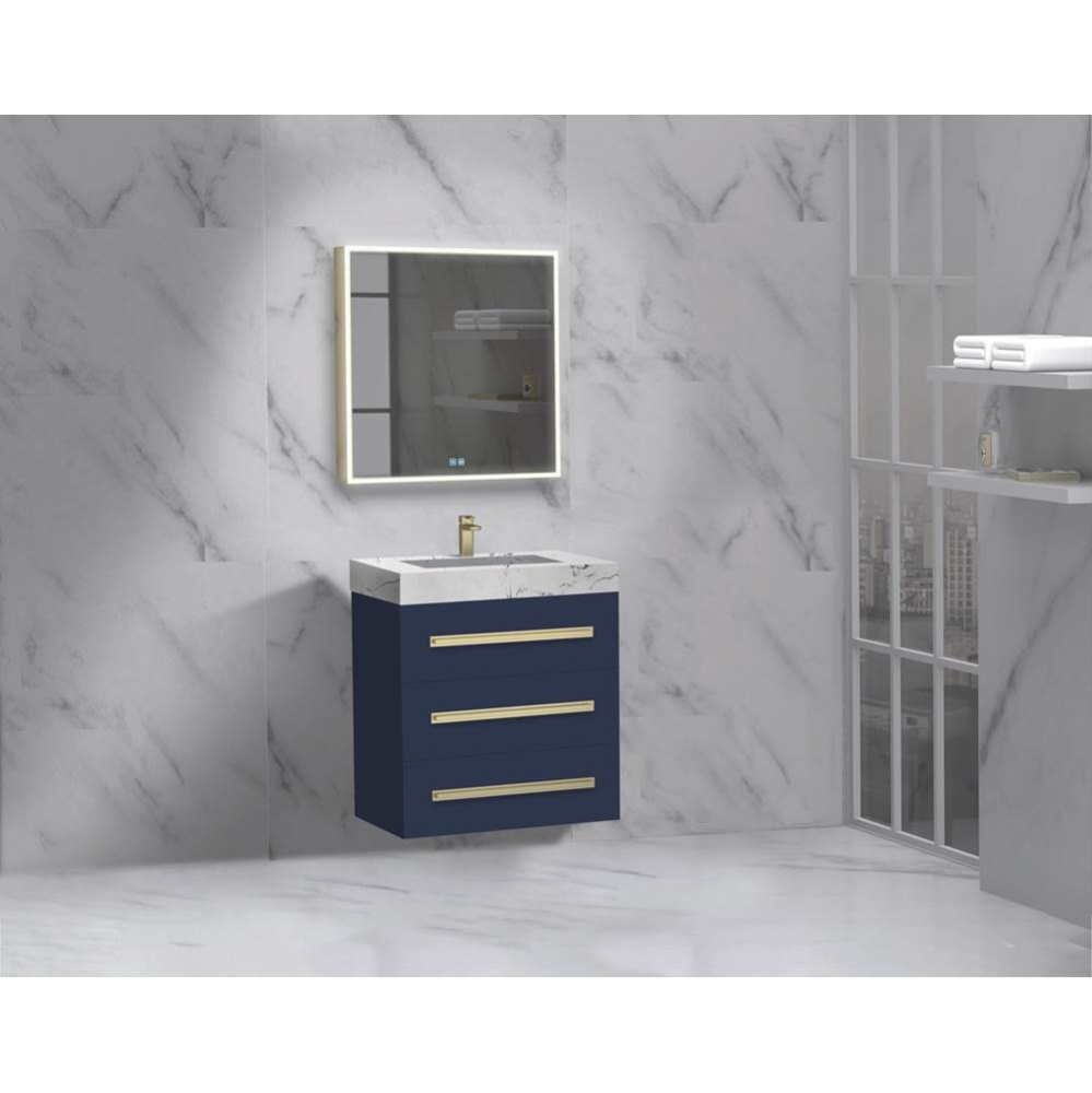 Epic 24'' Wall hung  Vanity Cabinet Sapphire Finish/HW: No Handles