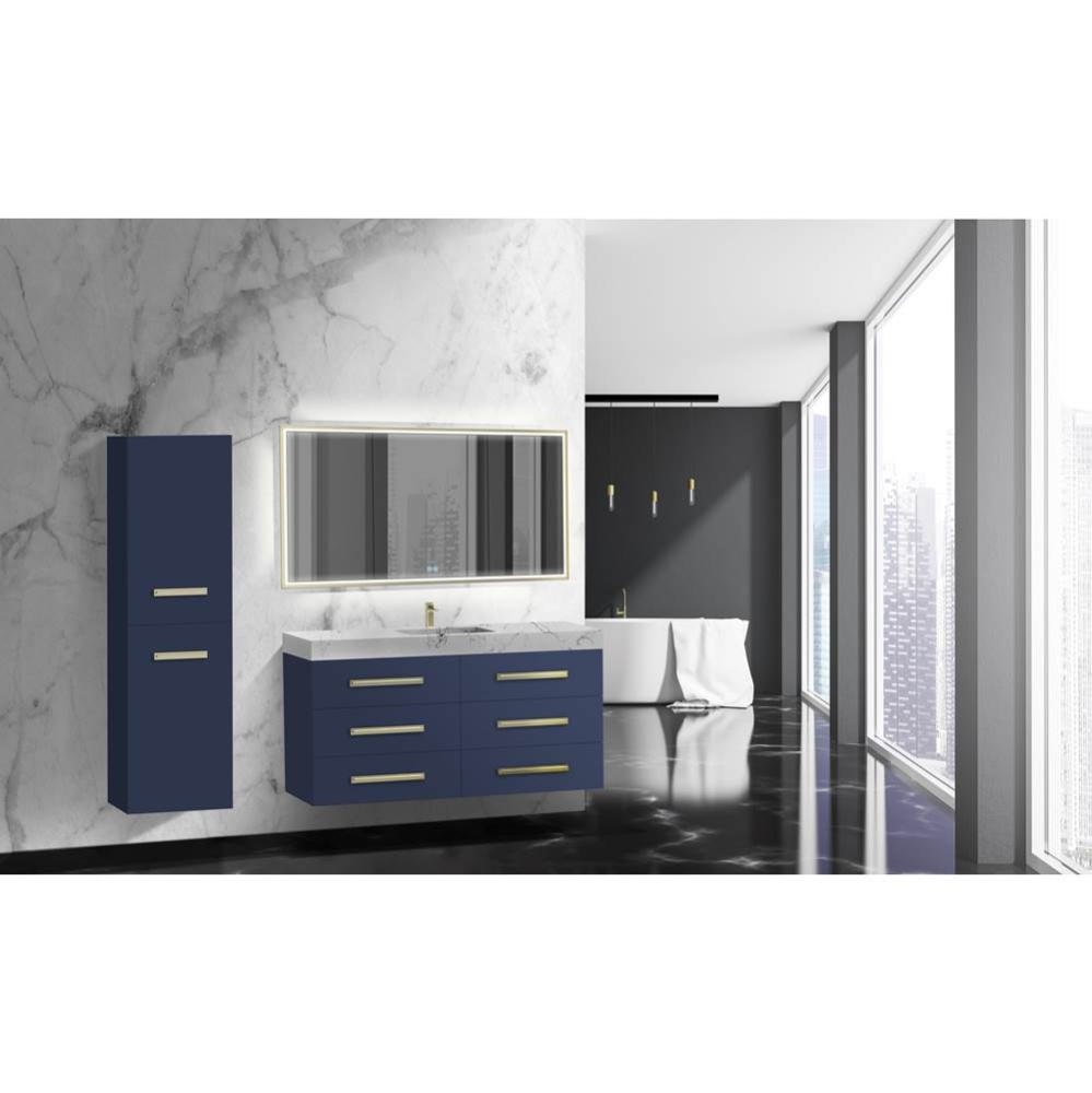 Epic 60C'' Wall hung  Vanity Cabinet Sapphire Finish/HW: No Handles