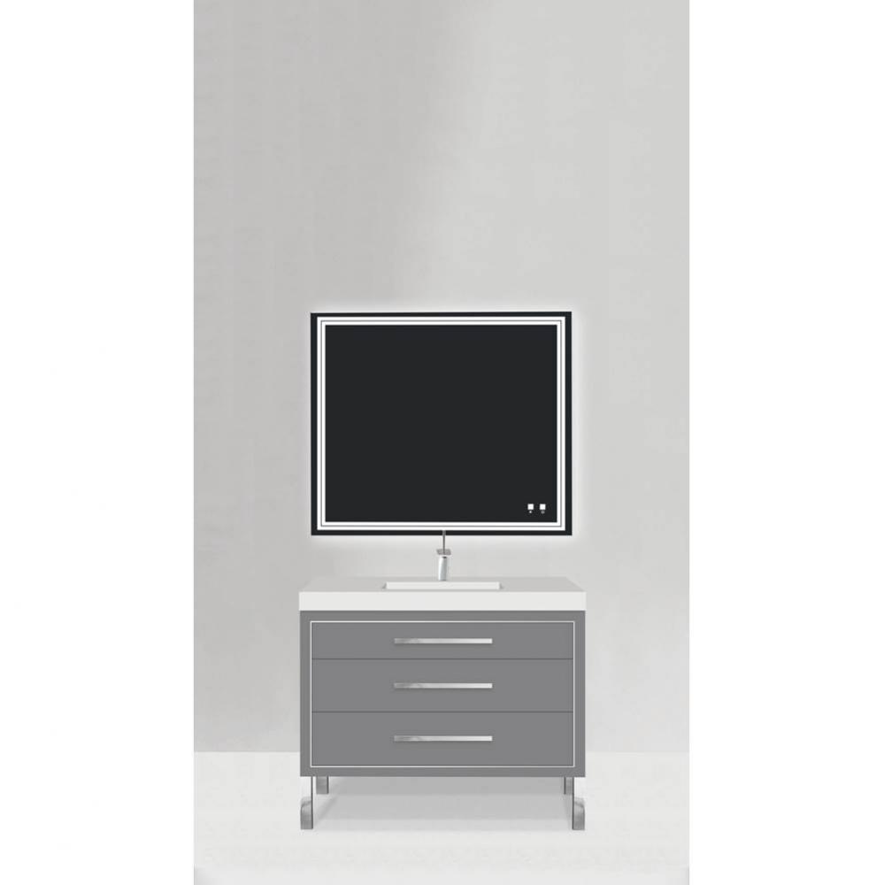 Estate 48C'' Free Standing Vanity Cabinet in Studio Grey/HW: Polished Chrome(PC)