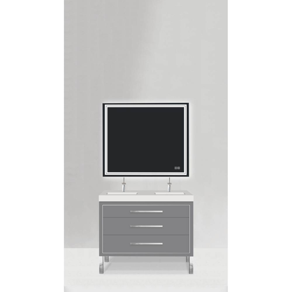 Estate 48D'' Free Standing Vanity Cabinet in Studio Grey/HW: Polished Chrome(PC)
