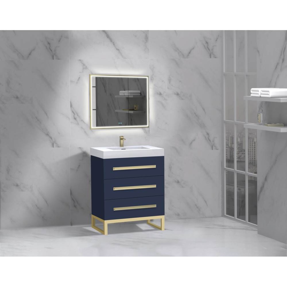 Icon 24'' Free standing Vanity Cabinet in Sapphire/HW: Polished Chrome(PC)