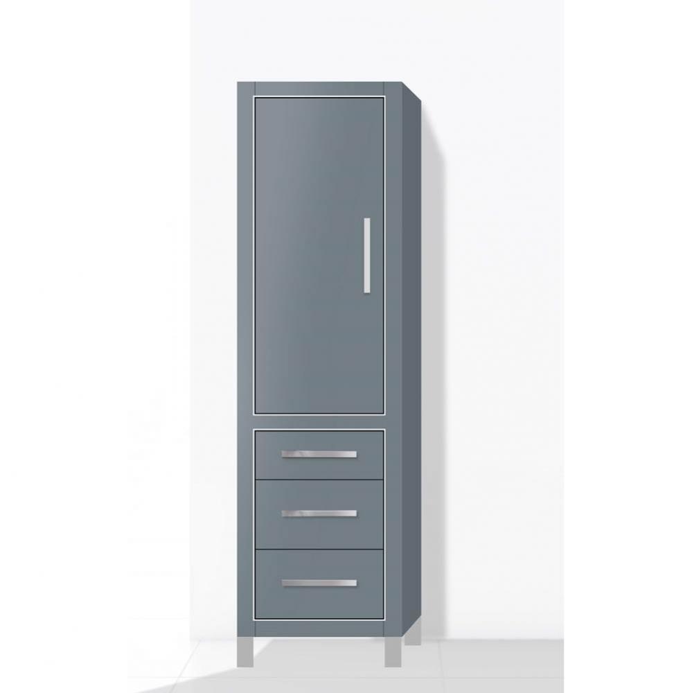 Estate 20''W x 18''D x 76''H Free Standing Linen Cabinet L Hinged In