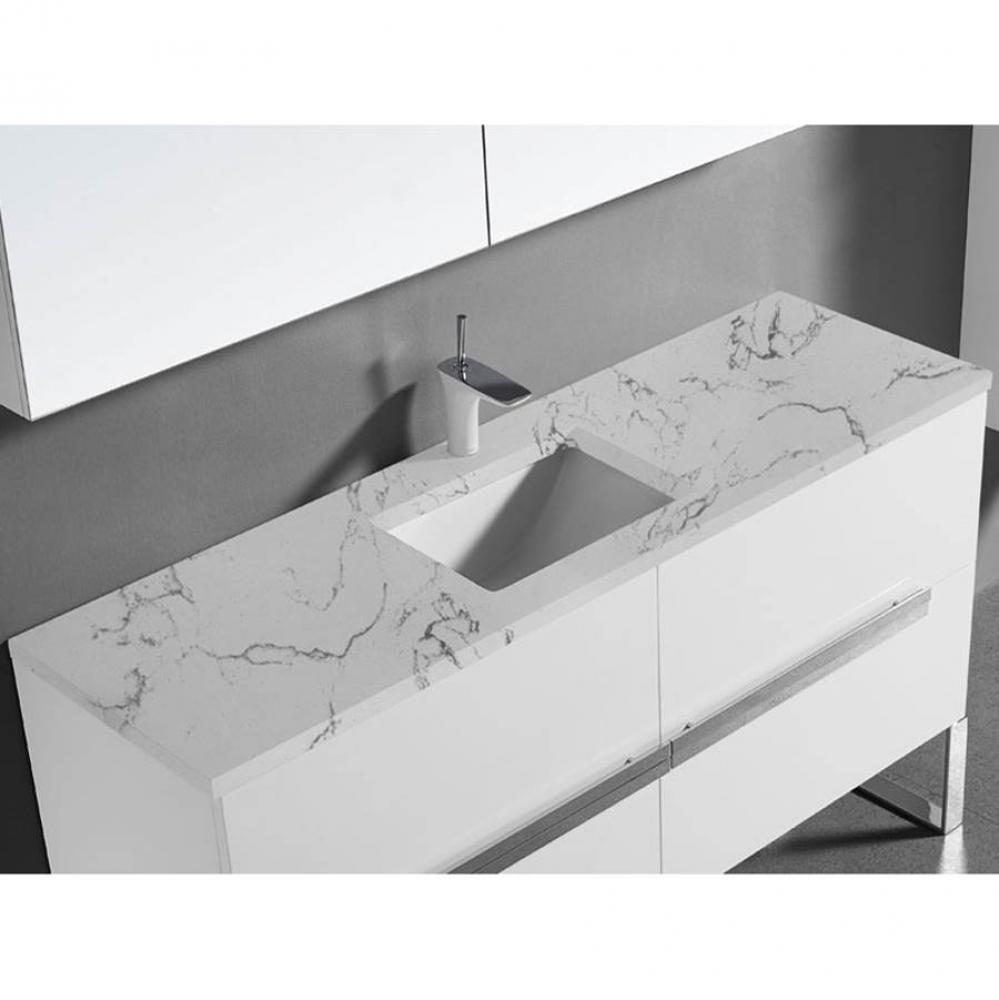 Quartzstone Countertop,  60'' x 18'' x 3/4'', Single Basin,  8'