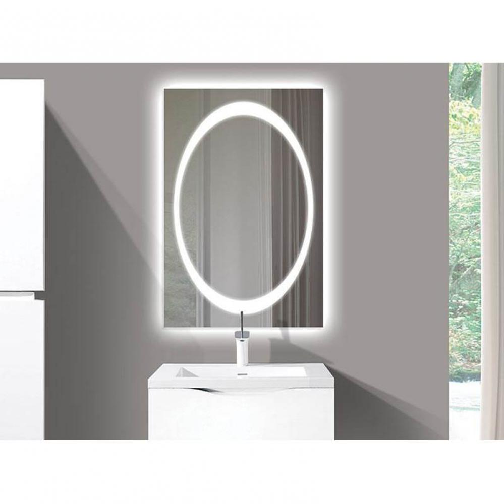 Muse III Lighted Slique Mirror, 24'' x 36'' x 7/8'', Oval, 2700/3000