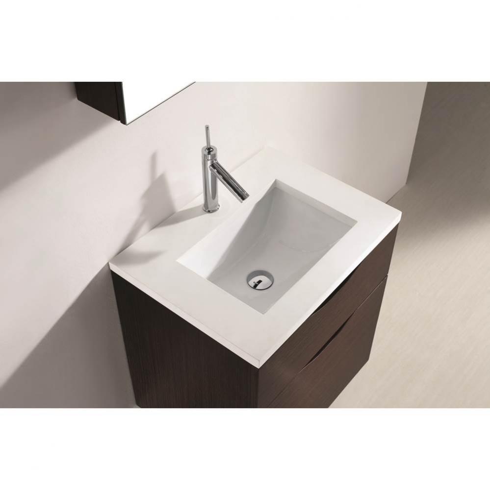Quartzstone Countertop,  24'' x 18'' x 3/4'', Single Faucet Hole in