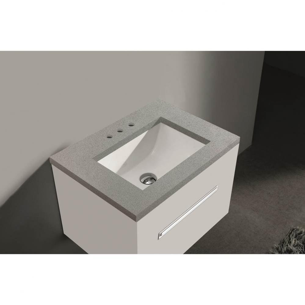 Quartzstone Countertop,  24'' x 18'' x 3/4'', 8'' Widespre