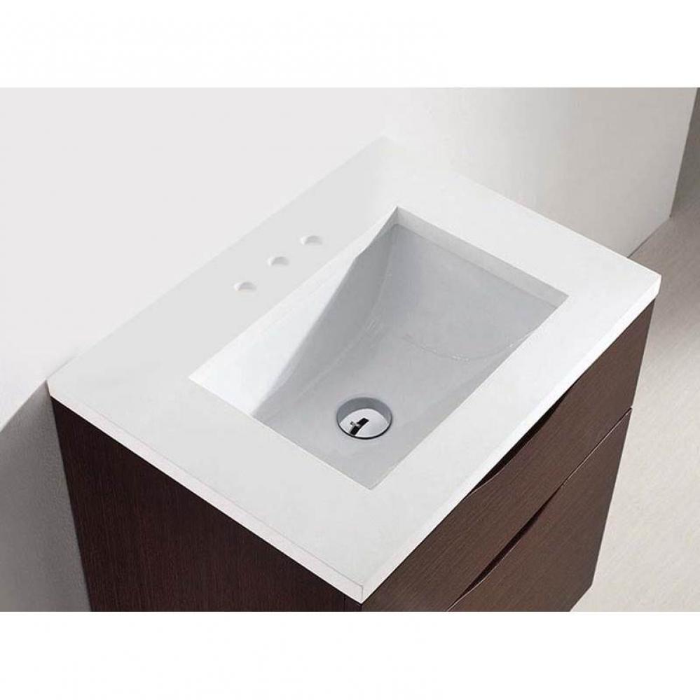 Quartzstone Countertop,  24'' x 18'' x 3/4'', 8'' Widespre