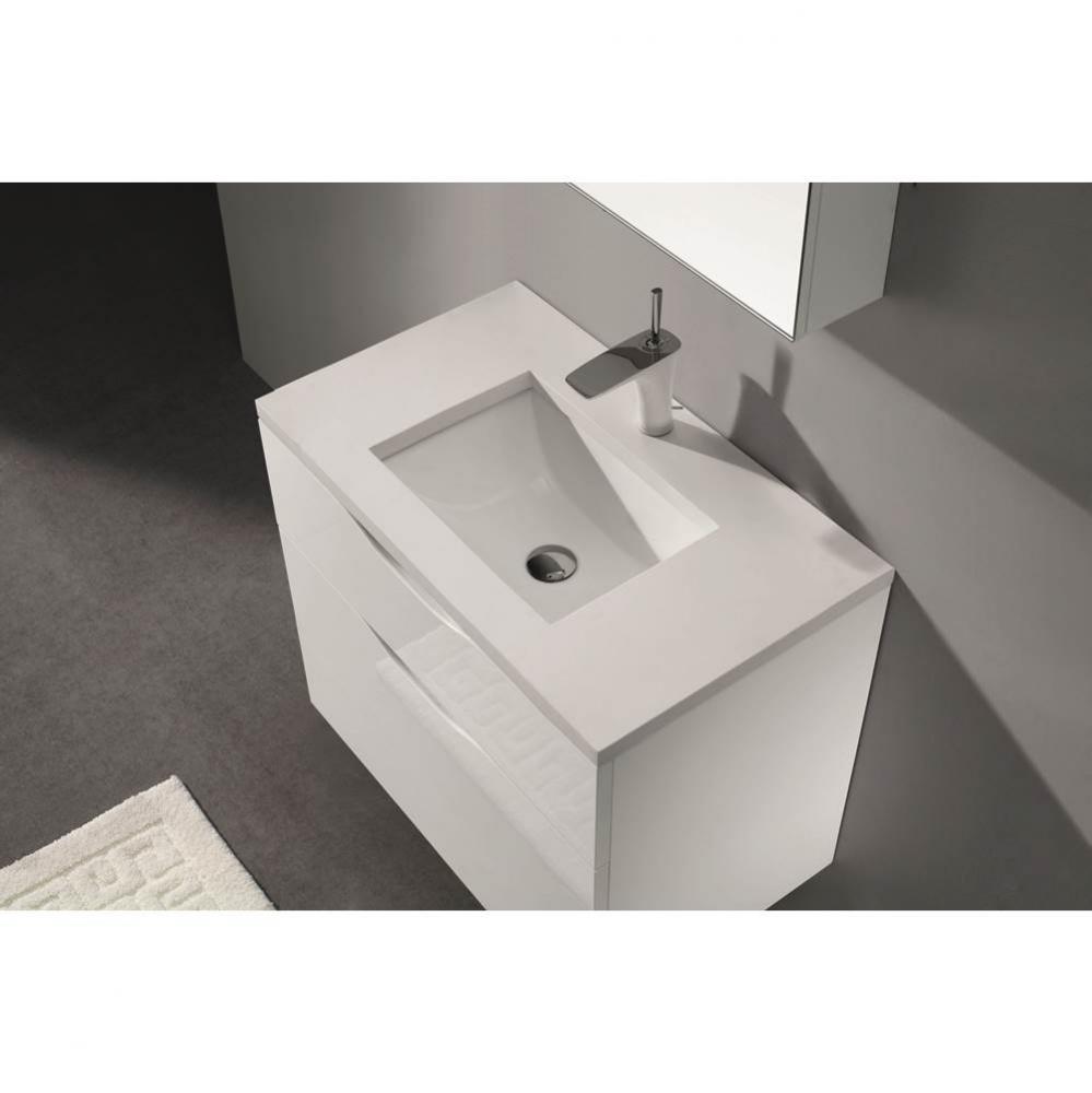 Quartzstone Countertop,  30'' x 18'' x 3/4'', Single Faucet Hole in