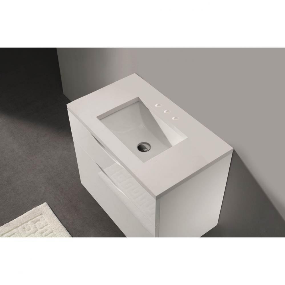 Quartzstone Countertop,  30'' x 18'' x 3/4'', 8'' Widespre