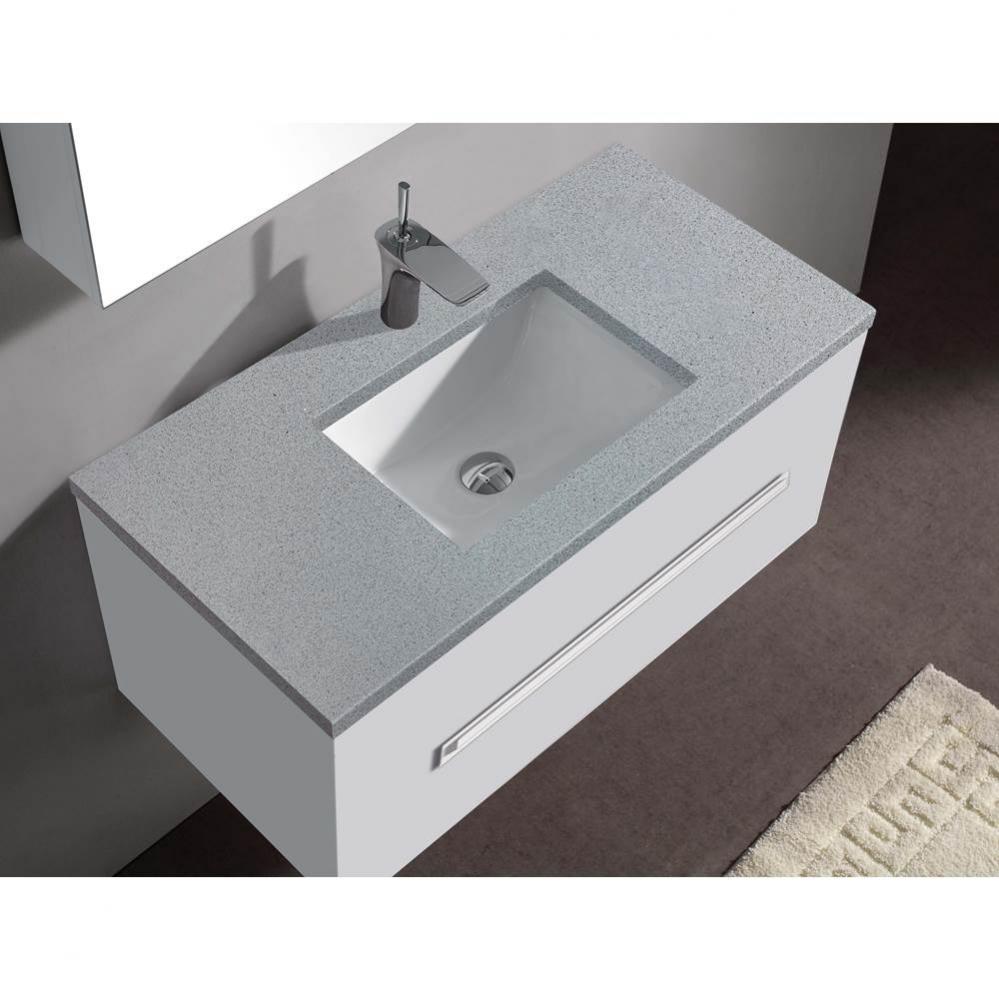 Quartzstone Countertop,  42'' x 18'' x 3/4'', Single Faucet Hole in