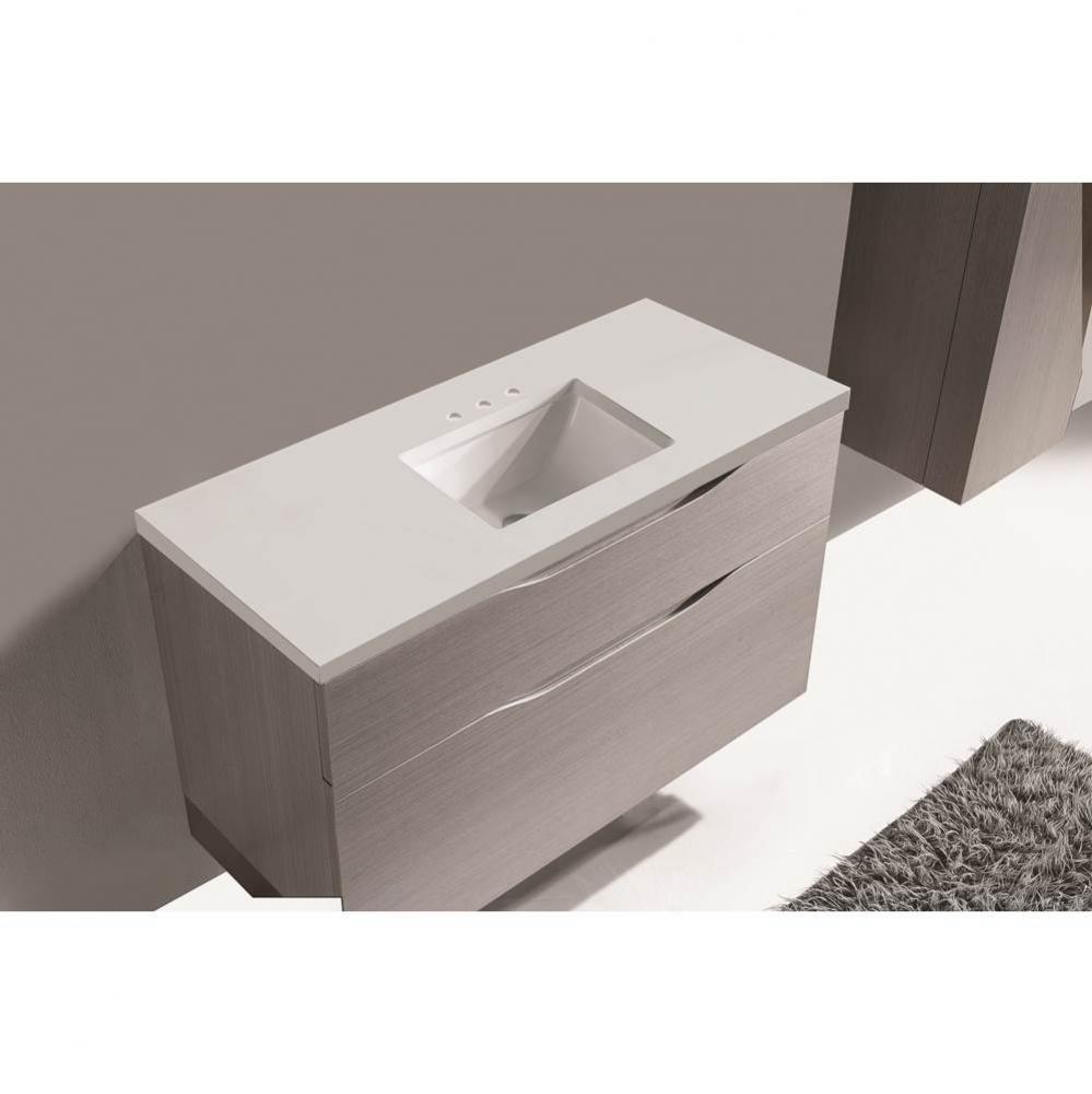 Quartzstone Countertop,  42'' x 18'' x 3/4'', 8'' Widespre