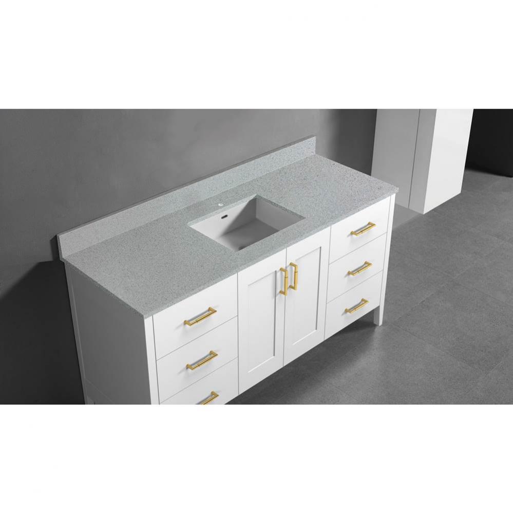 Quartzstone Countertop,  60'' x 18'' x 3/4'', Single Basin,  Single
