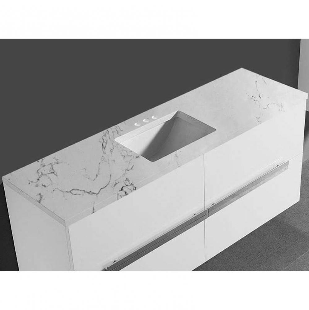 Quartzstone Countertop,  60'' x 18'' x 3/4'', Single Basin,  8'