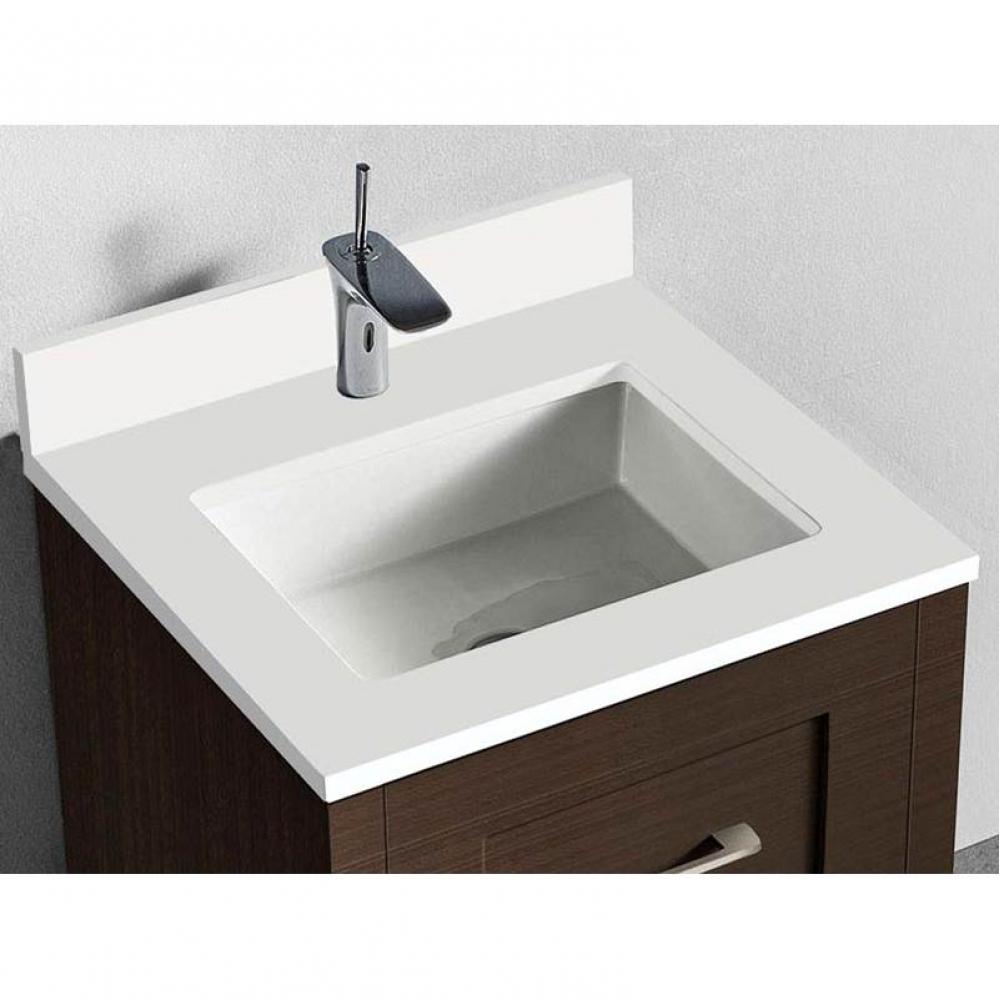 Quartzstone Countertop,  24'' x 18'' x 3/4'', Single Faucet Hole in