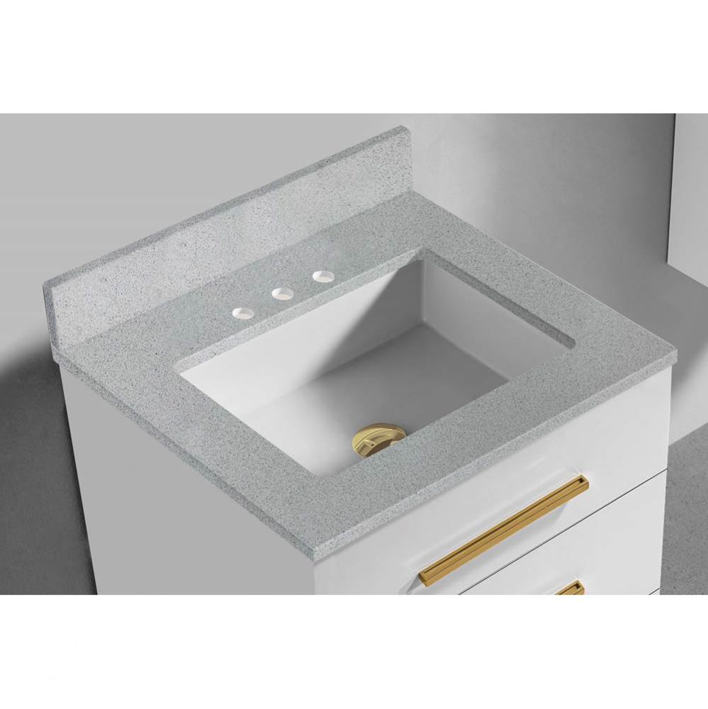 Quartzstone Countertop,  24'' x 18'' x 3/4'', 8'' Widespre