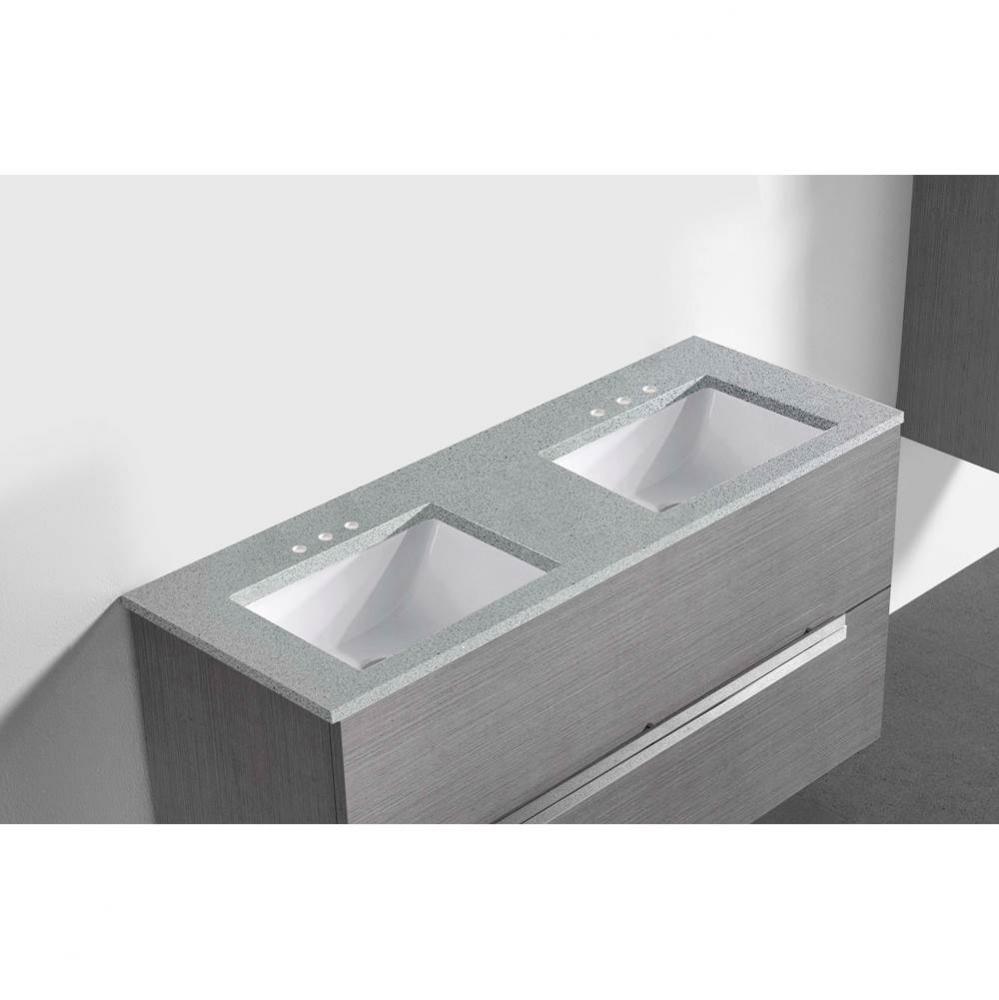 Quartzstone Countertop,  48'' x 18'' x 3/4'', Double Basin,  8'