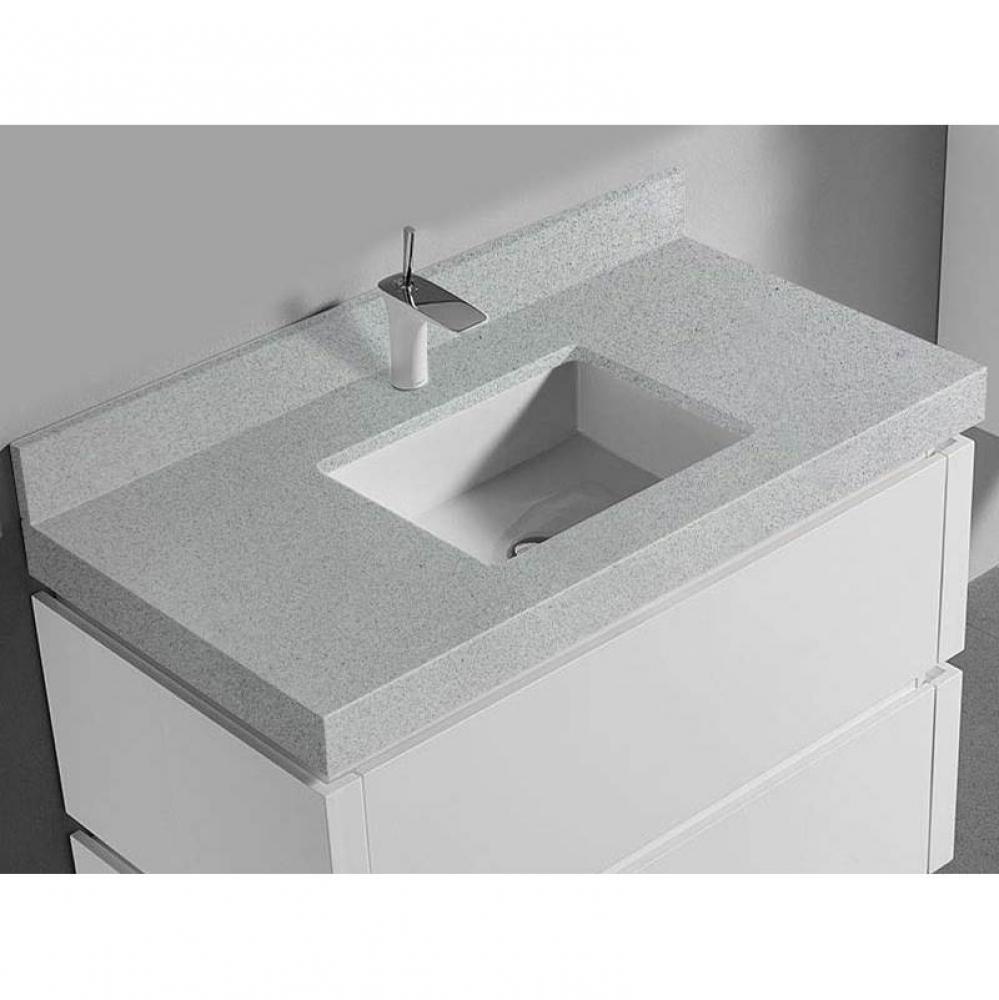 Quartzstone Countertop,  42'' x 22'' x 3'', Single Faucet Hole in Si