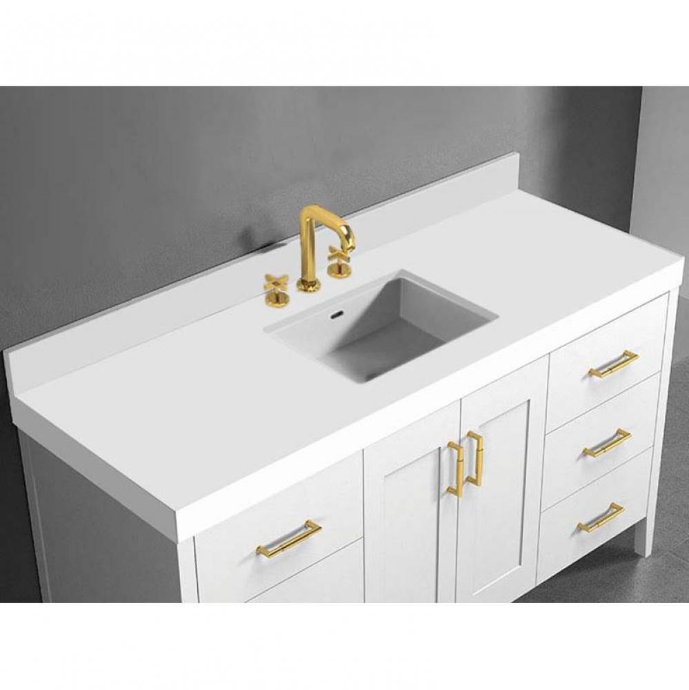 Quartzstone Countertop,  60'' x 22'' x 3'', Single Basin,  8'&a