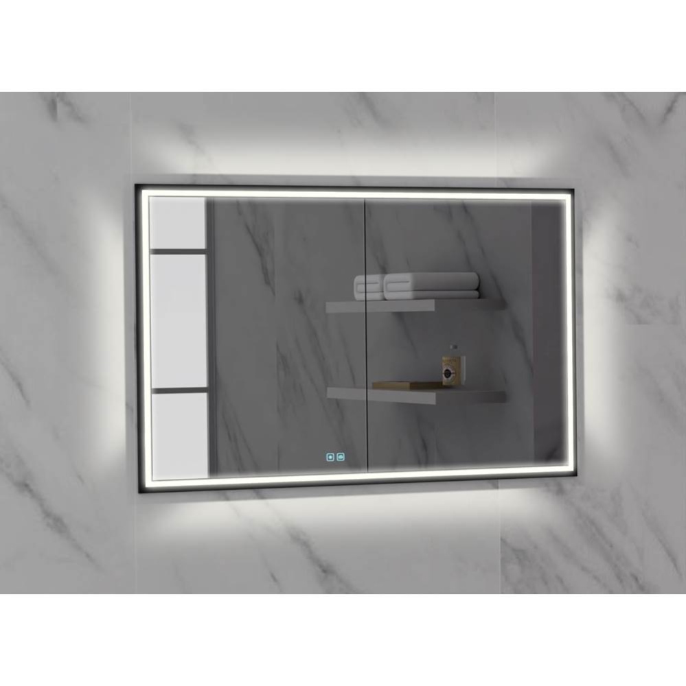 Illusion Lighted Mirrored Cabinet, Recessed Mount, 48'' x 36'' x 4-3/4'&a